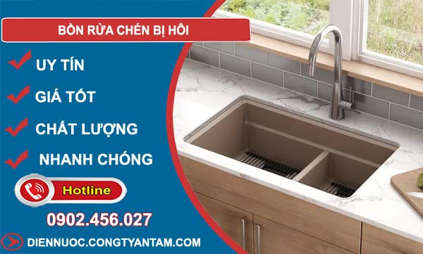 bồn rửa chén bị hôi