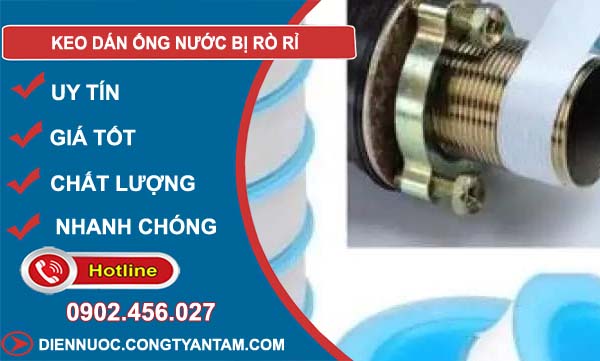 keo dán ống nước bị rò rỉ