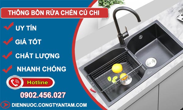 Thông Bồn Rửa Chén Củ Chi gọi 20 phút có thợ tận nhà