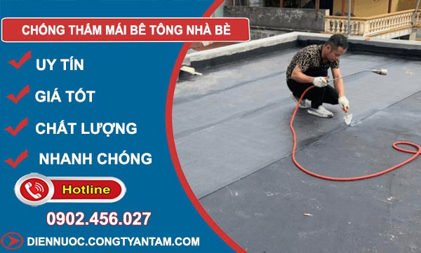 Chống Thấm Mái Bê Tông Tại Nhà Bè