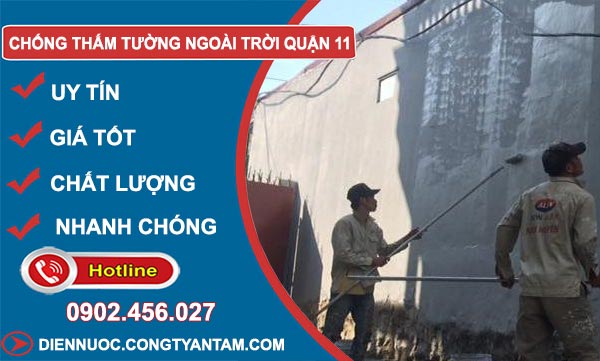 Chống Thấm Tường Ngoài Trời tại Quận 11